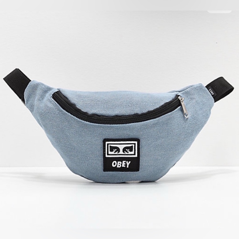 OBEY Waisted Blue Denim Fanny Pack